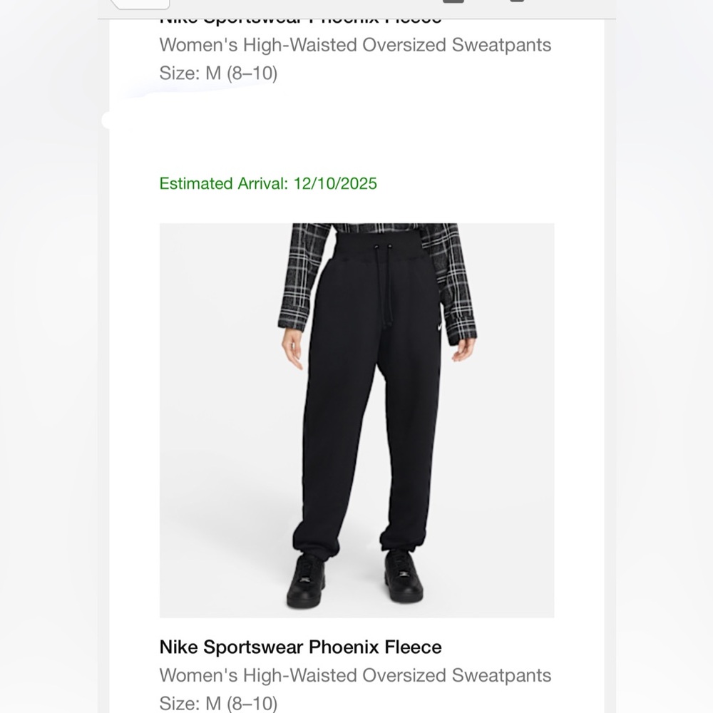 Nike Women's Black Oversized Sweatpants